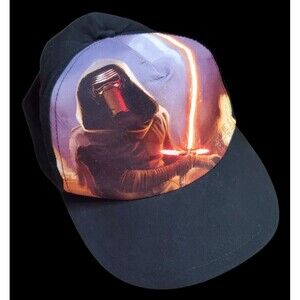 Star Wars Kylo Ren Snapback Hat Cap Force Awakens Lucasfilm Disney Black